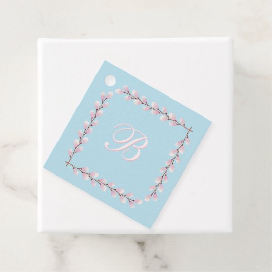 Magnolia Collection Spun Sugar Blue Hintergrund Fa Geschenkanhänger (Beispiel)