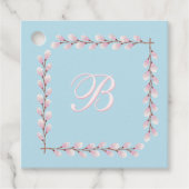 Magnolia Collection Spun Sugar Blue Hintergrund Fa Geschenkanhänger (Vorderseite)