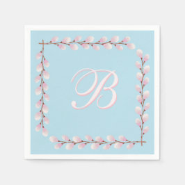 Magnolia Collection Spun Sugar Blue Hintergrund Serviette