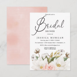 Magnolia Cotton Bridal Dusche Einladungskarte Einladung