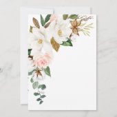 Magnolia & Cotton Feier zum Leben lädt ein Einladung (Rückseite)