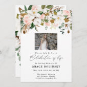 Magnolia & Cotton Feier zum Leben lädt ein Einladung (Vorne/Hinten)