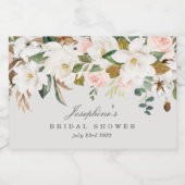 Magnolia Cotton Mini Sparkling Weinflaschen Etiket Schaumweinetikett (Einzelnes Label)