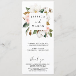 Magnolia Cotton Unplugged Zeremony Wedding Program Programm