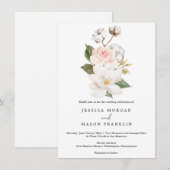 Magnolia Cotton Wedding Einladung (Vorne/Hinten)