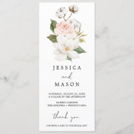 Magnolia Cotton Wedding Program Programm