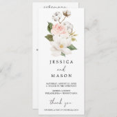 Magnolia Cotton Wedding Program Programm (Vorne/Hinten)