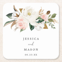 Magnolia Cotton Wedding Untersetzer