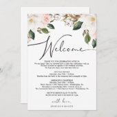 Magnolia Cotton Wedding Willkommensbrief Programm (Vorne/Hinten)