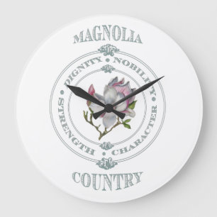 Magnolia Country Round Wall Clock Große Wanduhr