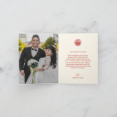 Magnolia Cream Foto Chinese Wedding Danke (Innenseite)