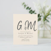 Magnolia Cream Modern Wedding Typografy (Stehend Vorderseite)