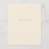 Magnolia Cream Modern Wedding Typografy (Rückseite)