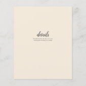 Magnolia Cream Modern Wedding Typografy (Rückseite)