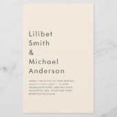 Magnolia Cream Modern Wedding Typografy (Vorderseite)