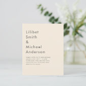 Magnolia Cream Modern Wedding Typografy (Stehend Vorderseite)