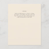 Magnolia Cream Modern Wedding Typografy (Rückseite)