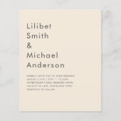 Magnolia Cream Modern Wedding Typografy (Vorderseite)