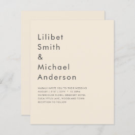 Magnolia Cream Modern Wedding Typografy