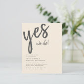 Magnolia Cream Modern Wedding Typografy (Stehend Vorderseite)