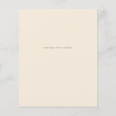 Magnolia Cream Modern Wedding Typografy (Rückseite)