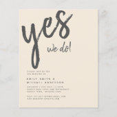 Magnolia Cream Modern Wedding Typografy (Vorderseite)