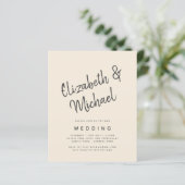 Magnolia Cream Modern Wedding Typografy (Stehend Vorderseite)