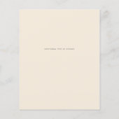 Magnolia Cream Modern Wedding Typografy (Rückseite)