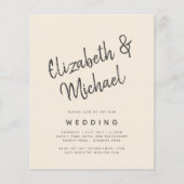 Magnolia Cream Modern Wedding Typografy (Vorderseite)