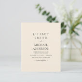 Magnolia Cream Modern Wedding Typografy (Stehend Vorderseite)