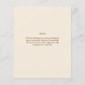 Magnolia Cream Modern Wedding Typografy (Rückseite)