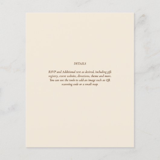 Magnolia Cream Modern Wedding Typografy (Rückseite)