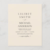Magnolia Cream Modern Wedding Typografy (Vorderseite)