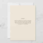 Magnolia Cream Modern Wedding Typografy Einladung (Rückseite)