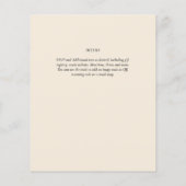 Magnolia Cream Modern Wedding Typografy Flyer (Hinten)