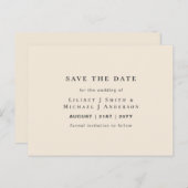 Magnolia Cream Modern Wedding Typografy Postkarte (Vorne/Hinten)
