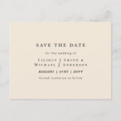 Magnolia Cream Modern Wedding Typografy Postkarte (Vorderseite)