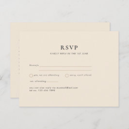 Magnolia Cream Modern Wedding Typografy Postkarte