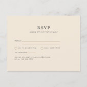 Magnolia Cream Modern Wedding Typografy Postkarte (Vorderseite)