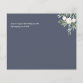 Magnolia Dusty Blue Blume Wedings Invites BUDGET (Rückseite)
