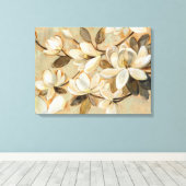 Magnolia Einfachheit Creme Leinwanddruck (Insitu (Holzboden))