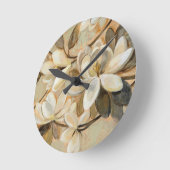 Magnolia Einfachheit Creme Runde Wanduhr (Winkel)