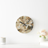 Magnolia Einfachheit Creme Runde Wanduhr (Zuhause)