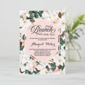 Magnolia Einladung, Brunch mit der Braut Einladung (Stehend Vorderseite)