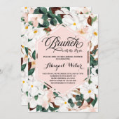 Magnolia Einladung, Brunch mit der Braut Einladung (Vorne/Hinten)