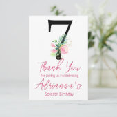 Magnolia Einladung zum Geburtstag, 7. Geburtstag (Stehend Vorderseite)
