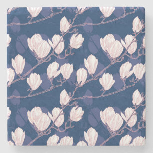 Magnolia Elegance: Frühlingsblut der Marine Steinuntersetzer