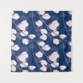 Magnolia Elegance: Frühlingsblut der Marine Wandteppich (Vorderseite (Horizontal))