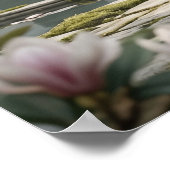 Magnolia Elephant Royal Mist Poster (Ecke)