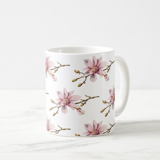 Magnolia-Erinnerungen Kaffeetasse (VorderseiteRechts)